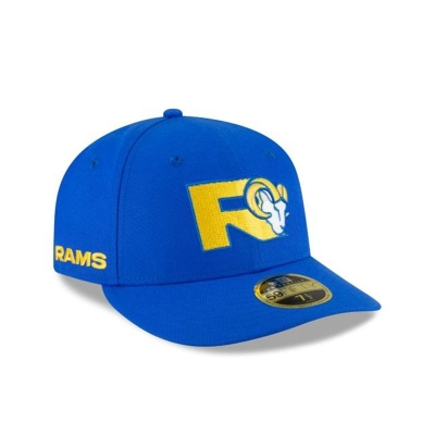 Blue Los Angeles Rams Hat - New Era NFL Logo Mix Low Profile 59FIFTY Fitted Caps USA5827130